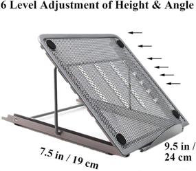 img 3 attached to Многофункциональная подставка для светового планшета с подсветкой, подходит для наборов для творчества с бриллиантами 5D, ноутбука и планшета (серебристо-серый)