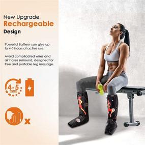 img 3 attached to 💆 Revitalize Your Legs: QUINEAR Rechargeable Air Compression Leg Massager for Enhanced Circulation and Relaxation