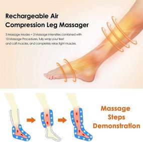 img 2 attached to 💆 Revitalize Your Legs: QUINEAR Rechargeable Air Compression Leg Massager for Enhanced Circulation and Relaxation
