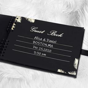 img 3 attached to 📷 KIJETA Black Polaroid Guest Book – Wedding, Funeral, Baby Shower, Birthday, Bridal Shower, Graduation Party, 50th Anniversary | 11.5” x 8.5”, 80 Blank Pages