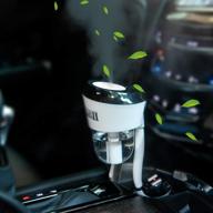 🚗 portable car humidifier essential oil diffuser with oil, mini humidifier for car, desk office, travel - black logo