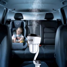 img 3 attached to 🚗 Portable Car Humidifier Essential Oil Diffuser with Oil, Mini Humidifier for Car, Desk Office, Travel - Black