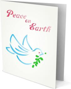 img 2 attached to 🕊️ Christmas Dove Olive Branch Stencil: Decorate with Peace on Earth, 3.25 x 3.25 inch (S) Painting Template