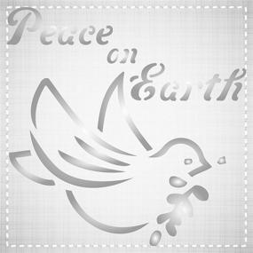 img 1 attached to 🕊️ Christmas Dove Olive Branch Stencil: Decorate with Peace on Earth, 3.25 x 3.25 inch (S) Painting Template