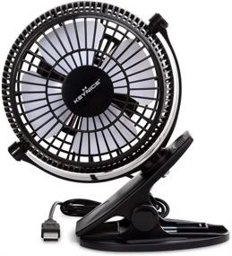 img 4 attached to 🖥️ KEYNICE USB Desk Fan: Portable, 4 Inch Mini Clip on Fan for Home Office, 2 Speeds, Quiet Electric Cooling, USB Powered Stroller Fan - Black