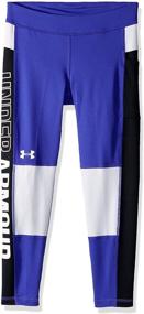 img 2 attached to 💪 Vibrantly Athletic: Under Armour Girls Color Block Crop - Unleash Her Style and Performance!