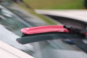 img 1 attached to 🌈 Universal Clip-On Replacement Windshield Wipers - All-Weather Single Blade (24") - Clix Wipers - Pink Carbon Fiber Automotive Wiper Blades