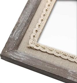 img 1 attached to 5x7 Shabby Chic Wooden Picture Frame with Rustic Love, Burlap and Wooden White Heart - Perfect Grandma Wedding, Halloween, and Christmas Gifts