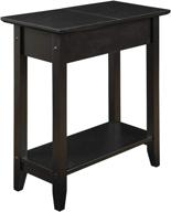 🖤 black flip top end table, american heritage - convenience concepts logo