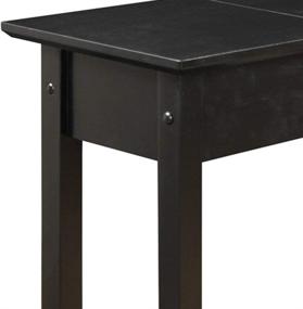 img 1 attached to 🖤 Black Flip Top End Table, American Heritage - Convenience Concepts