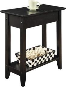 img 3 attached to 🖤 Black Flip Top End Table, American Heritage - Convenience Concepts