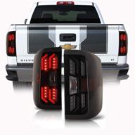 🔦 led tail lights for chevy silverado 1500 (2014-2018) & silverado 2500hd/3500hd (2015-2018), autofree tail lamps replacement for chevy pickup - left and right logo