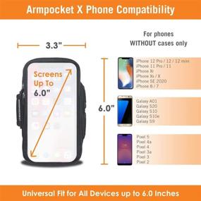 img 1 attached to Armpocket X Phone Armband: Perfect for Running with iPhone 12 Pro, Galaxy S20, Pixel 5, and More - Black Medium Strap