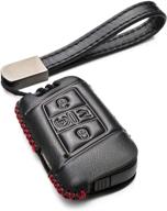 vitodeco genuine leather smart key fob case compatible for volkswagen atlas interior accessories logo