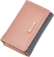 leather wallets trifold compact slots id logo