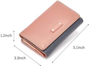 img 2 attached to Leather Wallets Trifold Compact Slots ID