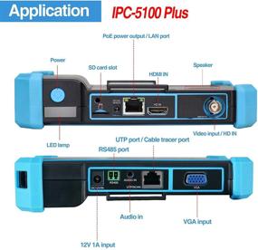 img 3 attached to 🎥 Тестер камеры IP Rsrteng IPC-5100 Plus 8MP AHD CVI TVI CVBS IP с дисплеем 4K HD видео монитором 5-дюймовый IPS с сенсорным экраном IPC Tester с поддержкой POE, PTZ, WiFi, RS485, вход HDMI и VGA, выход DC12V