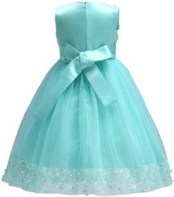 img 2 attached to Exquisite Acecharming Flower Hemline Dresses for Wedding Party Girls' Clothing