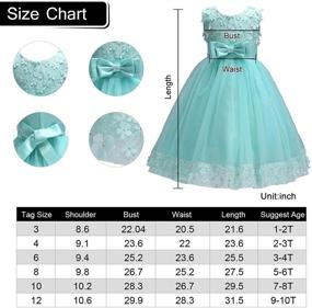 img 1 attached to Exquisite Acecharming Flower Hemline Dresses for Wedding Party Girls' Clothing