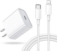 fast charging made easy with apple mfi certified iphone charger by funttz - 20w usb c power delivery wall charger with 6ft type c to lightning cable for iphone 13/12/11 pro max/x/8 plus/se/ipad/airpods pro logo