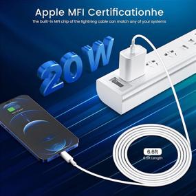 img 3 attached to Fast Charging Made Easy with Apple MFi Certified iPhone Charger by FUNTTZ - 20W USB C Power Delivery Wall Charger with 6FT Type C to Lightning Cable for iPhone 13/12/11 Pro Max/X/8 Plus/SE/iPad/AirPods Pro