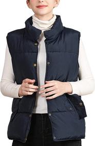 img 4 attached to Ailoqing Womens Sleeveless Outerwear Black L