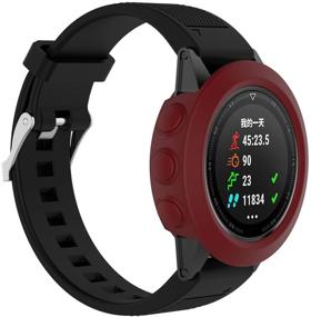 img 1 attached to 📱 AWINNER Силиконовый чехол для Garmin Fenix 5/5S/5X Sapphire - Ударопрочный и противоударный защитный чехол для Garmin Fenix 5X, Fenix 5, Fenix 5S Sapphire (Синий, Сине-зеленый, Красный)