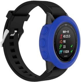 img 3 attached to 📱 AWINNER Силиконовый чехол для Garmin Fenix 5/5S/5X Sapphire - Ударопрочный и противоударный защитный чехол для Garmin Fenix 5X, Fenix 5, Fenix 5S Sapphire (Синий, Сине-зеленый, Красный)