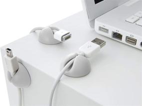 img 1 attached to 🔌 Bluelounge CableDrop, 6pcs - White (2 Packs): An Easy Cable Management Solution