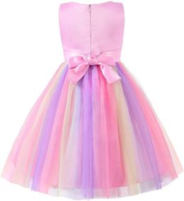 img 3 attached to 🌈 Shop the Stunning Uhnice Little Sleeveless Rainbow Wedding Girls' Clothing and Dresses for a Magical Occasion!