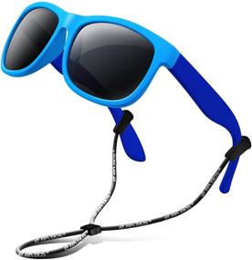 img 4 attached to 🕶️ RIVBOS RBK023 Kids Sunglasses: Polarized UV Protection and Flexible Rubber Shades with Strap for Boys and Girls