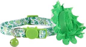 img 4 attached to 🍀 BoomBone Cat St Patricks Day Collar Flower: Stylish Breakaway Puppy Collars Charms for Pet Irish Accessories