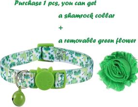 img 3 attached to 🍀 BoomBone Cat St Patricks Day Collar Flower: Stylish Breakaway Puppy Collars Charms for Pet Irish Accessories