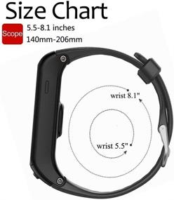 img 3 attached to 📱 Soft Silicone Replacement Watch Band for Garmin Vivoactive HR - QGHXO Band (No Tracker, Replacement Bands Only)