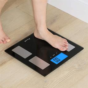 img 1 attached to 👀 Escali USHM180G-2 Glass Body Composition Scale, 400lb/180kg, Black