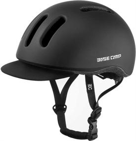 img 4 attached to 🚴 BASE CAMP Bike Helmet: Removable Visor, Adjustable M Size for Adult Men and Women Commuter Urban Scooter