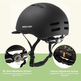 img 1 attached to 🚴 BASE CAMP Bike Helmet: Removable Visor, Adjustable M Size for Adult Men and Women Commuter Urban Scooter