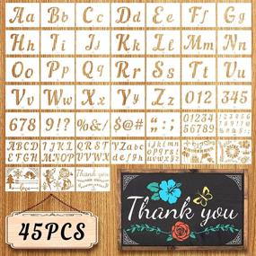 img 4 attached to 🔧 Versatile and Durable: Reusable Uppercase Lowercase Stencils – 8.25x5.9 Inches