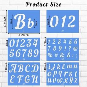 img 2 attached to 🔧 Versatile and Durable: Reusable Uppercase Lowercase Stencils – 8.25x5.9 Inches