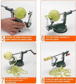 img 2 attached to Efficient 3-in-1 Apple Peeler Slicer Corer - Heavy Duty Die Apple Peelers with Strong Suction Base