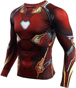 img 3 attached to Iron Man Compression Shirt: Ultimate Cosplay Men's Clothing