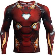 iron man compression shirt: ultimate cosplay men's clothing logo