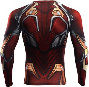 img 2 attached to Iron Man Compression Shirt: Ultimate Cosplay Men's Clothing