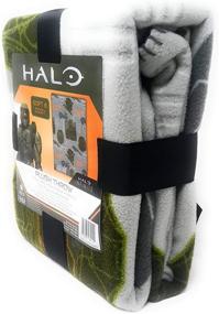 img 2 attached to 🎮 Halo Infinite Throw Blankets 40x50 Grey Plush - Soft & Cozy Gamer Blanket – Perfect Gift or Travel Accessory