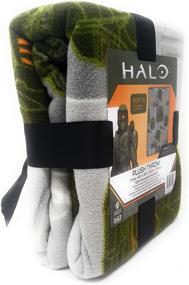 img 3 attached to 🎮 Halo Infinite Throw Blankets 40x50 Grey Plush - Soft & Cozy Gamer Blanket – Perfect Gift or Travel Accessory