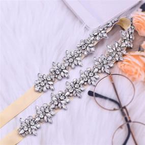 img 1 attached to 💎 Sparkling Crystal Diamond Wedding Women's Belt Accessories: A Top Queen Collection