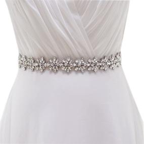 img 4 attached to 💎 Sparkling Crystal Diamond Wedding Women's Belt Accessories: A Top Queen Collection