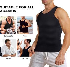 img 1 attached to 👕 Men's Slimming Body Shaper Compression Shirt – TAILONG Sport Vest Workout Tank Athletic Undershirt