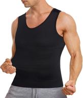 👕 men's slimming body shaper compression shirt – tailong sport vest workout tank athletic undershirt логотип