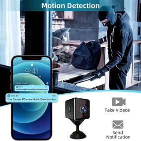 img 2 attached to 📷 1080P HD Mini Spy Camera - Wireless Hidden WiFi Nanny Cam, Home Security Indoor Video Recorder with Live Feed Phone APP, Night Vision and Motion Detection - Perfect for Baby Monitoring